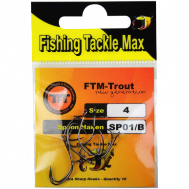 FTM TFT Spoon Haken SP01/B Barbless Wobbler Spoonhaken Forelle Barsch Scharf
