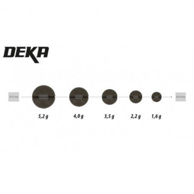 DEKA Tungsten Split Shot RIg Klemmblei Bleifrei Schrot Wolfram Gewicht Finesse