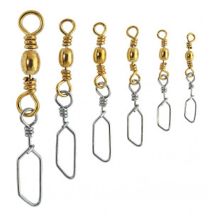 BALZER Scandi Wirbel Meereswirbel Hochseewirbel Karabiner Swivel Gr 1-3/0