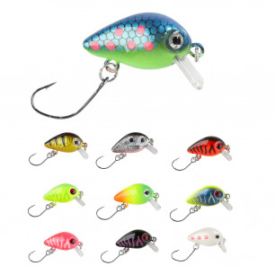 Balzer Trout Attack UV Wobbler Crank 3cm 2g Forelle Barsch Weiß Rot Hardbait