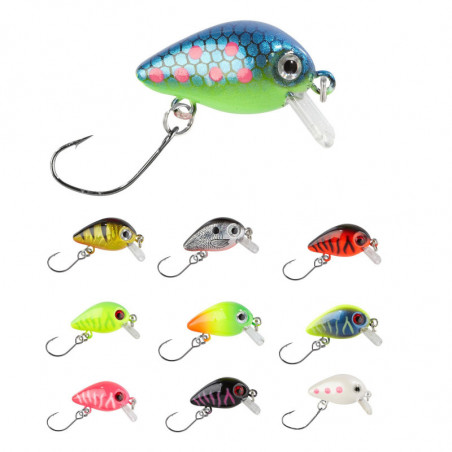 Balzer Trout Attack UV Wobbler Crank 3cm 2g Forelle Barsch Weiß Rot Hardbait