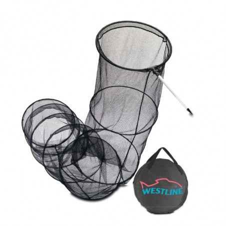 WESTLINE Setzkescher Allround 3,50m mit Stab Tasche Knickgelenkadapter Kescher