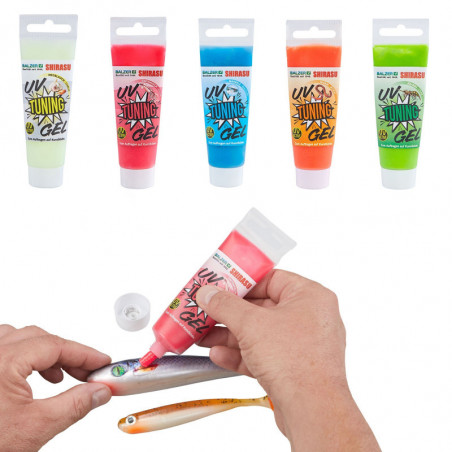 Balzer Shirasu UV Tuning Gel Aroma Wurm Krabbe UV Aktiv Intensiv Lockstoff