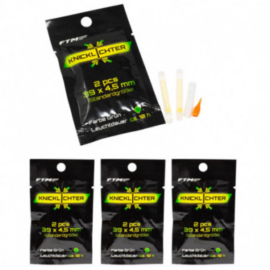 FTM Knicklicht 8 Knicklichter Angeln Posen 4,5mm x 39mm Nachtangeln