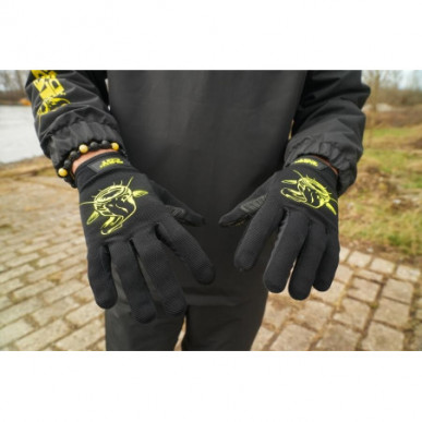 Black Cat Cat Gripper Gloves M L XL Handschuhe Waller Landehandschuhe Wels Angel