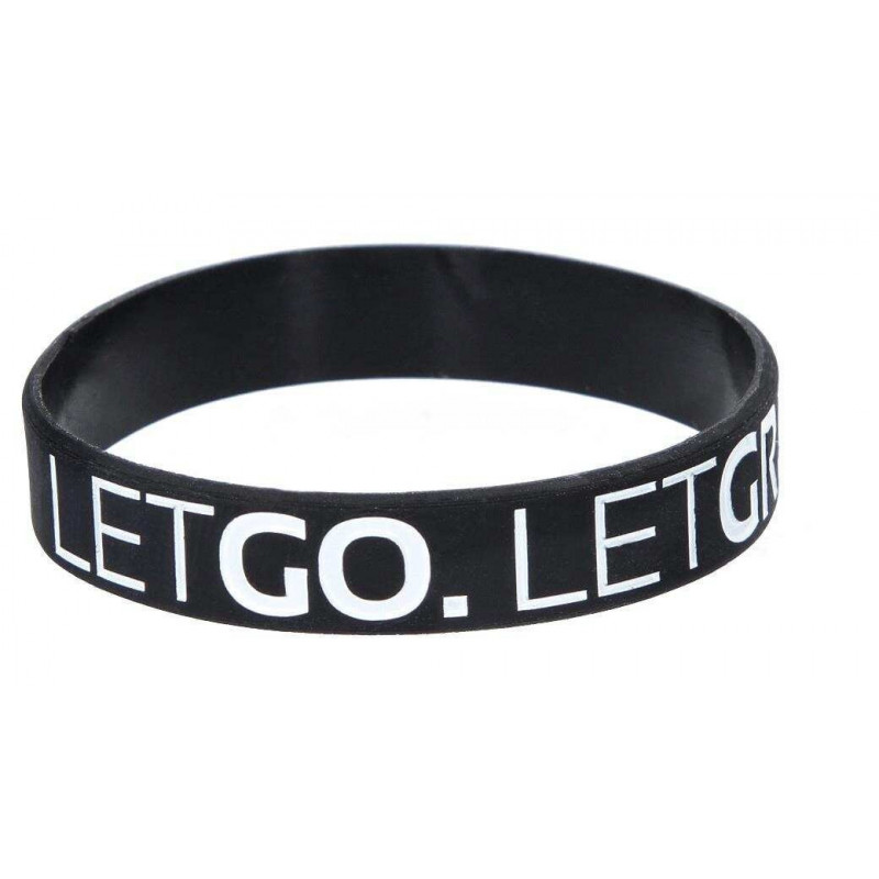 Deka Armband Let go. Let grow. Silikon Band Catch & Release Band Armschmuck