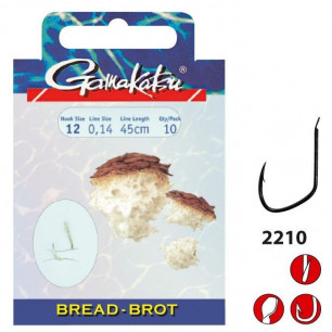 Gamakatsu 2210G Bread/Brot Vorfach Haken Gold 8 10 12  14 Schwimmbrot Karpfen