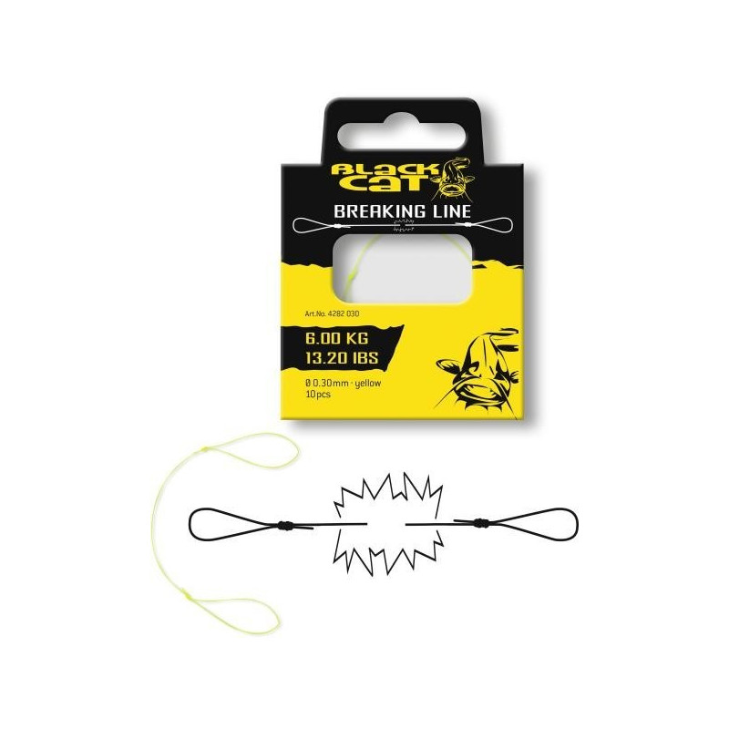 Black Cat Breaking Line Wels Vorfach Waller Montagen  System Abspannen Reißleine