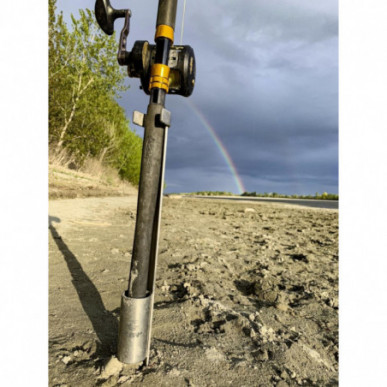 Black Cat 85 cm Edelstahl Rutenhalter Wallerrutenhalter Welsrutenhalter V2A