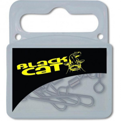 Black Cat Uni Clip 5 Wels Wirbel Verbinder Swivel Waller Zubehör Vorfach