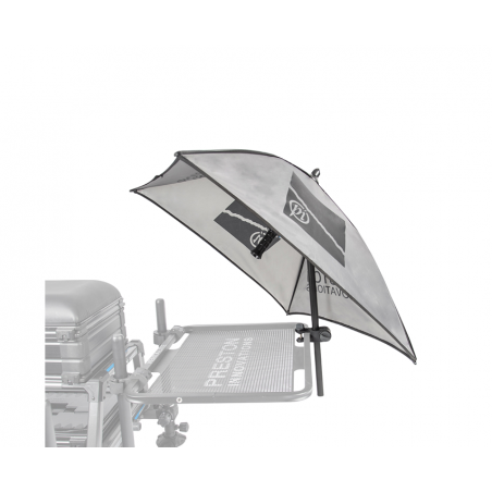 Preston Offbox Grey Bait Brolly Angelschirm Sitzkiepen Plattformen Stuhl Schirm