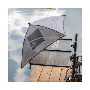 Preston Offbox Grey Bait Brolly Angelschirm Sitzkiepen Plattformen Stuhl Schirm