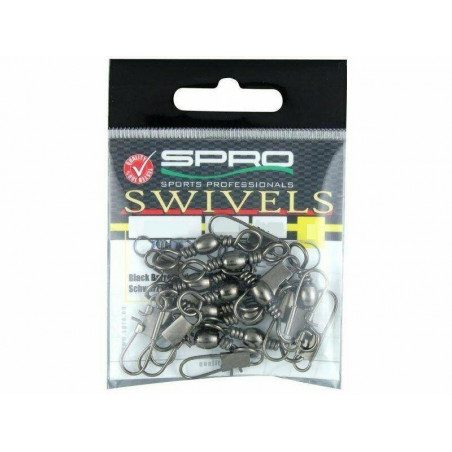 SPRO Wirbel BARREL SWIVEL WITH  INTERLOCK SNAP Tönnchenwirbel alle Größen