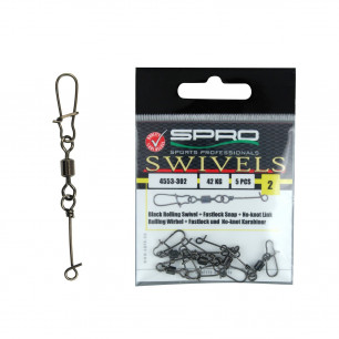 Spro Rolling Swivel No-Knot Fastlock Snap 2 4 6 8 Wirbel Verbinder Angeln