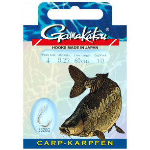 Spro Gamakatsu LS-3320G Karpfenhaken gebundene Angelhaken Vorfach Haken Carp