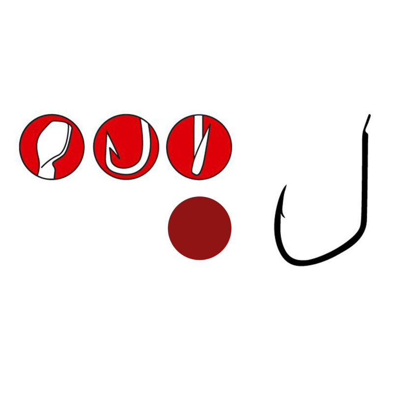 Gamakatsu Haken 2210R rot 10 - 16 Brassen Friedfisch Haken 25 Stück Plättchen
