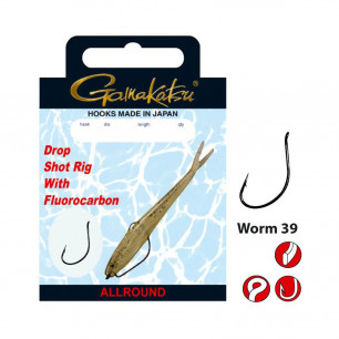 Gamakatsu Drop Shot Worm 39 Haken Vorfach Dropshot Rig Leader Rig Wurm