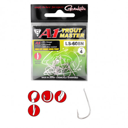 Spro Gamakatsu Trout Master A1 LS-608N Forellenhaken Angelhaken 10 8 6 4 Forelle