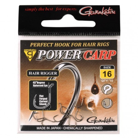 Gamakatsu Power Carp Hair Rigged Hook Haken Karpfenhaken Feederhaken Öhrhaken
