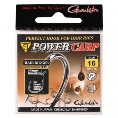Gamakatsu Power Carp Hair Rigged Hook Haken Karpfenhaken Feederhaken Öhrhaken