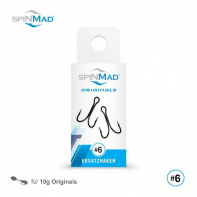Lieblingsköder SpinMad Ersatzhaken Gr 8 6 5 3 1 Haken Zwillingshaken Spin Mad