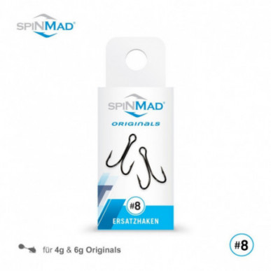 Lieblingsköder SpinMad Ersatzhaken Gr 8 6 5 3 1 Haken Zwillingshaken Spin Mad