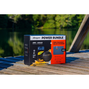 Deeper Smart Sonar Chirp+3 Power Bundle Wireless Sonar Fishfinder Solar APP