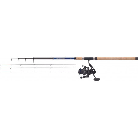 Balzer System Feeder 60 3,00m Combo Komplettset Tele Rute Rolle Feuerlein Set