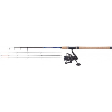 Balzer System Feeder 60 3,00m Combo Komplettset Tele Rute Rolle Feuerlein Set