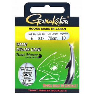 Gamakatsu Trout Master Nylon LS-708N zur Auswahl  A1 Nylon