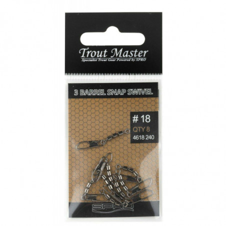 Spro Trout Master 3 Barrel Snap Swivel Wirbel 12 14 16 18 20 22 Mehrfachwirbel