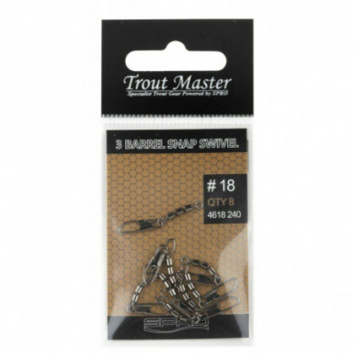 Spro Trout Master 3 Barrel Snap Swivel Wirbel 12 14 16 18 20 22 Mehrfachwirbel